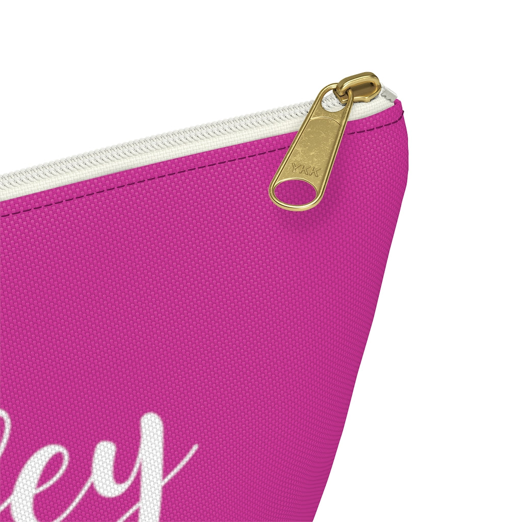 Wifey Hot Pink Accessory Pouch w T-bottom