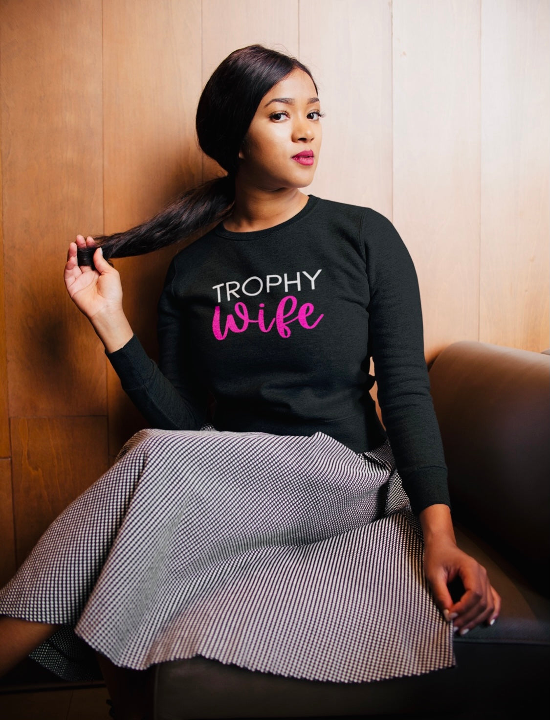 Trophy Wife Black Sweatshirt