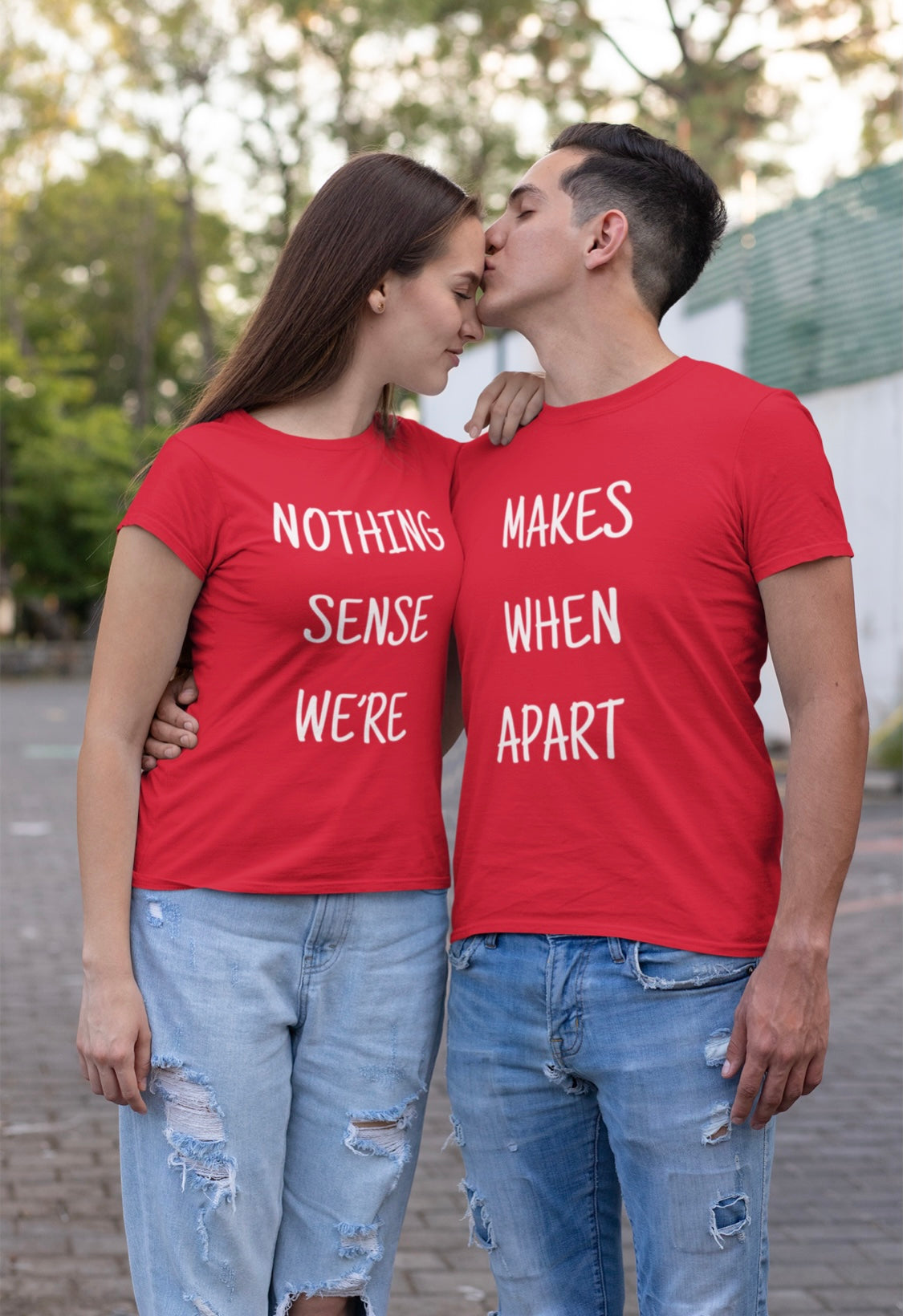 NOTHING SENSE WE'RE Short-Sleeve Red Unisex Tee