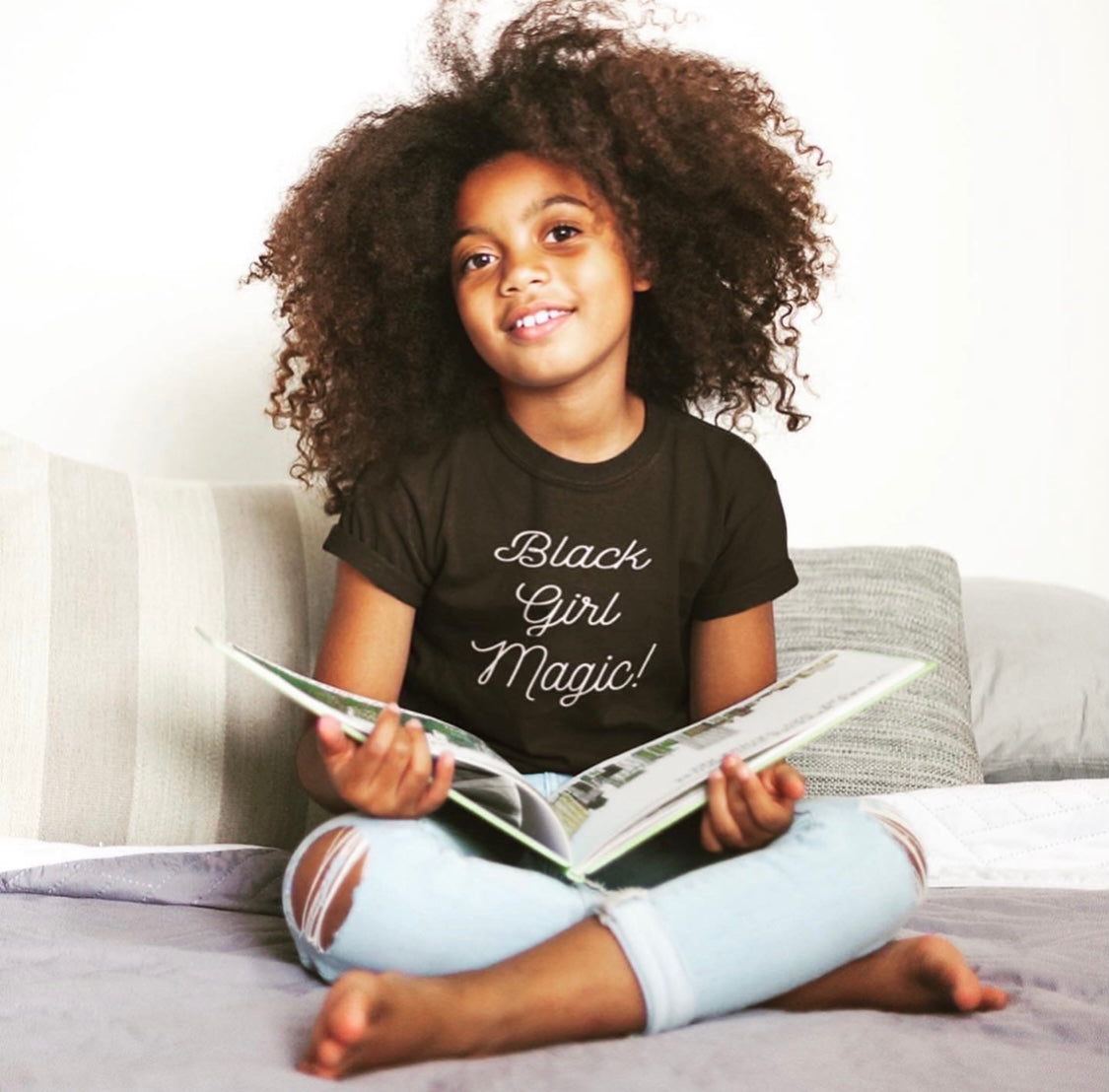 BLACK GIRL MAGIC! Youth Short Sleeve Black Tee