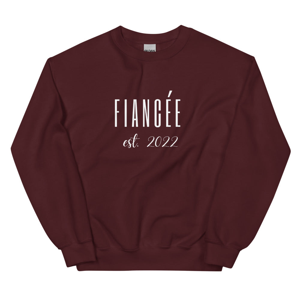 Fiancée est. 2022 Burgundy Sweatshirt