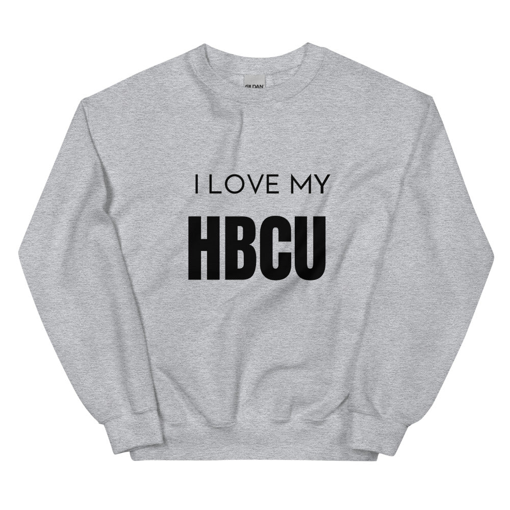 I LOVE MY HBCU Unisex Heather Grey Sweatshirt