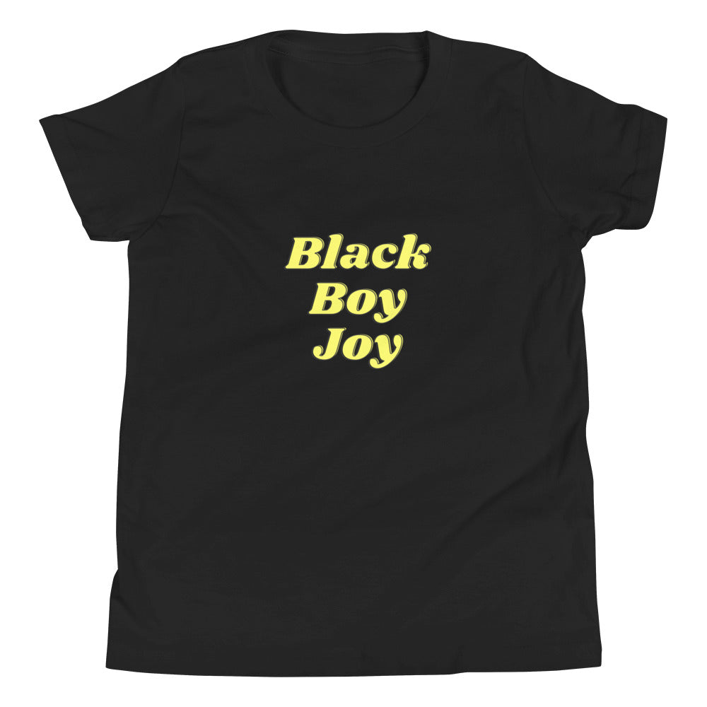 BLACK BOY JOY Youth Short Sleeve Black Tee