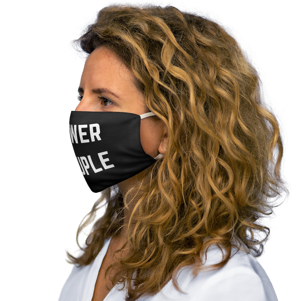 POWER COUPLE Black Unisex Snug-Fit Face Mask