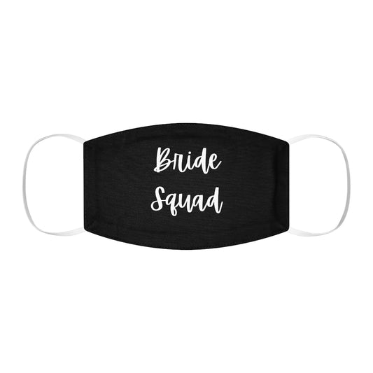 "Bride Squad" Black Snug-Fit Face Mask