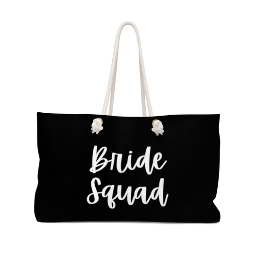 BRIDE SQUAD Black Weekender Bag