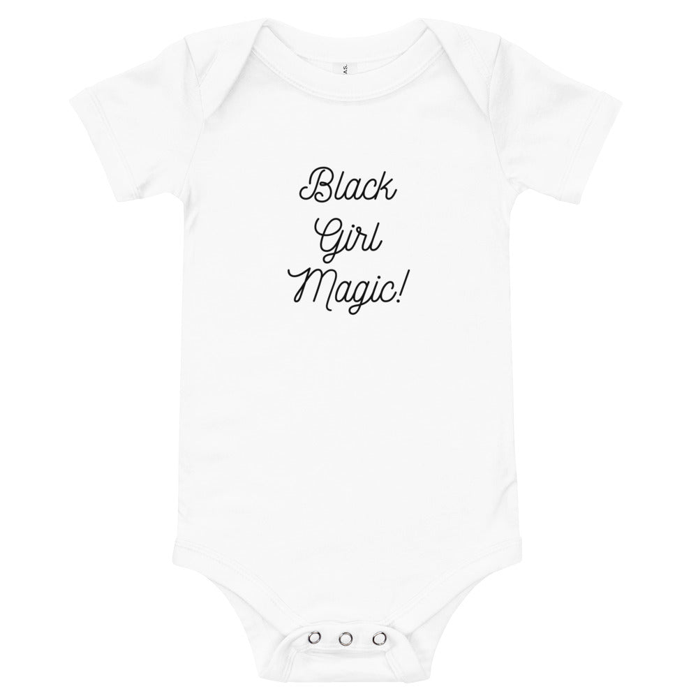 BLACK GIRL MAGIC! Baby Short Sleeve White Onesie