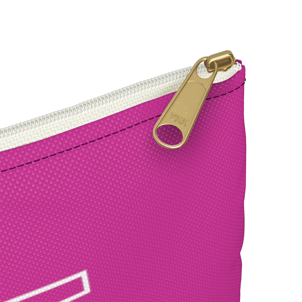 WIFE LIFE Hot Pink Accessory Pouch