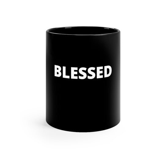 BLESSED Black Mug