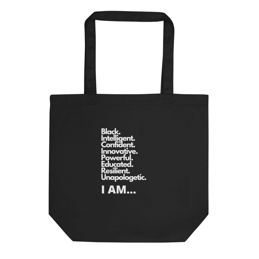 I AM Black Eco Tote Bag