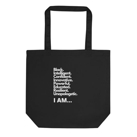 I AM Black Eco Tote Bag