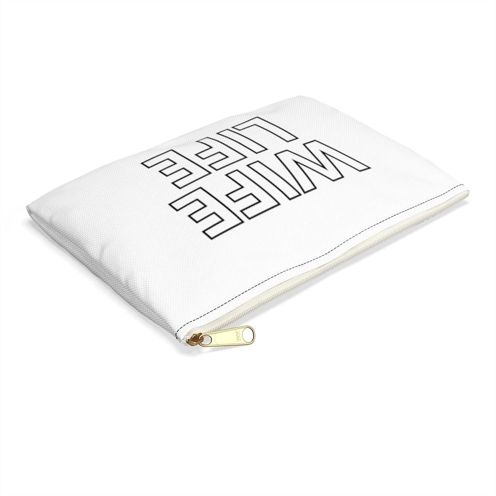 WIFE LIFE White Accessory Pouch