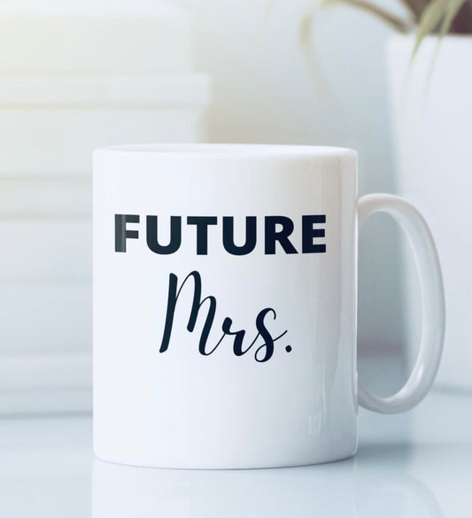 "Future Mrs." White Glossy Mug