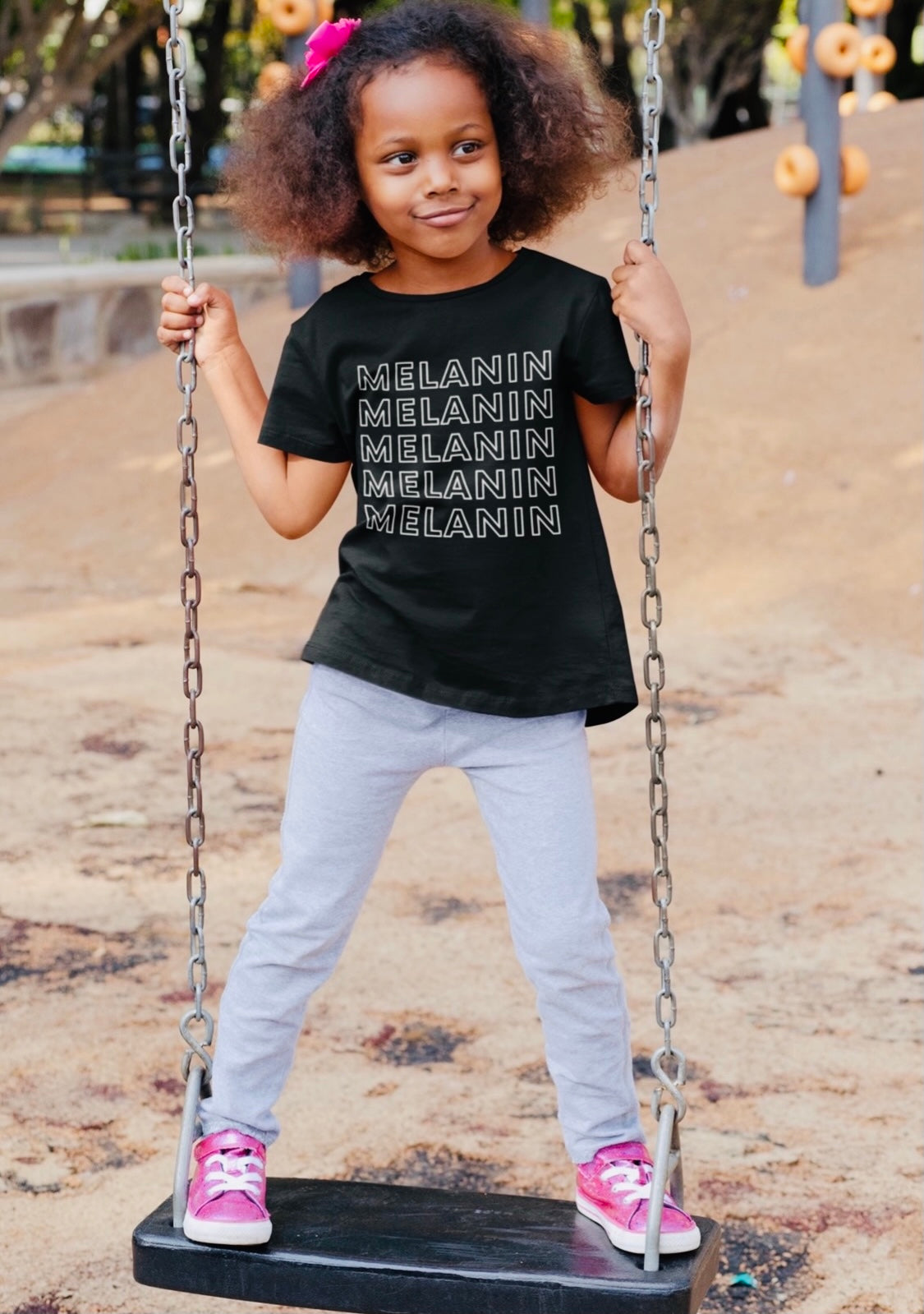 MELANIN Youth Short Sleeve Black Tee