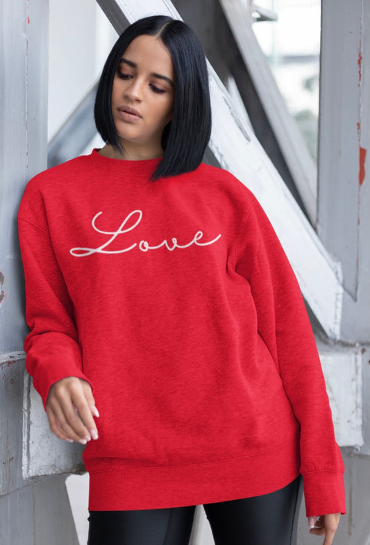 LOVE Red Unisex Sweatshirt
