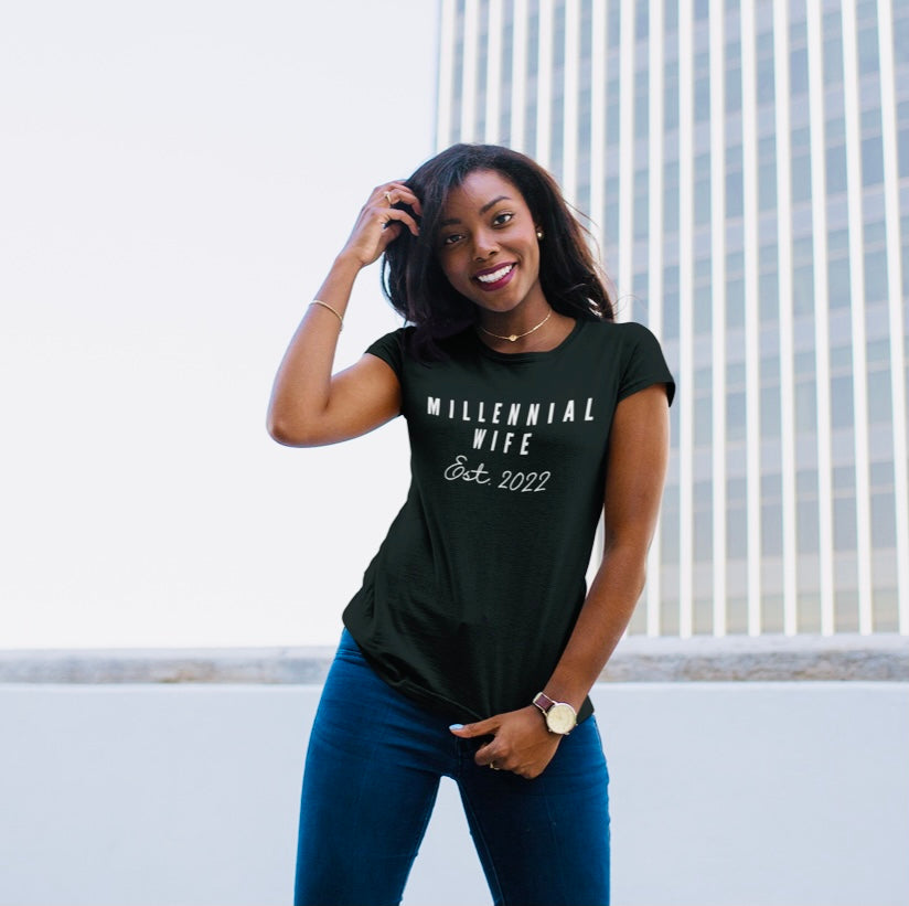 "Millennial Wife est. 2022" Short-Sleeve Tee