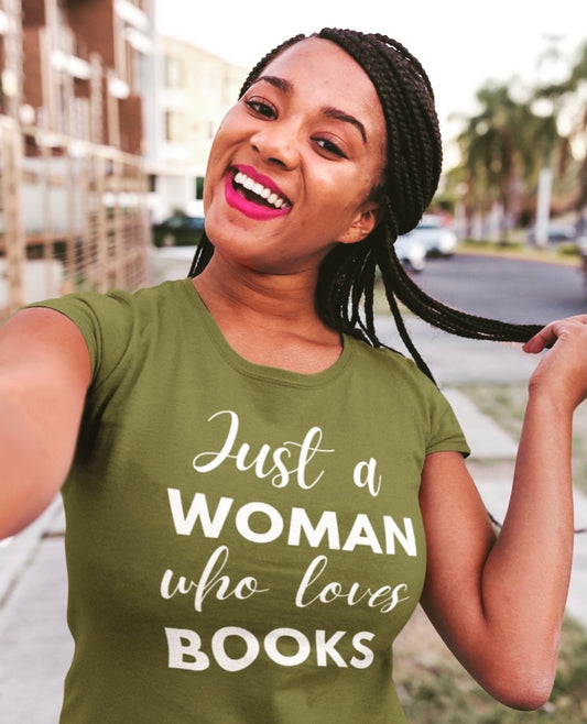 "Just A Woman Who Loves Books" Short-Sleeve Tee