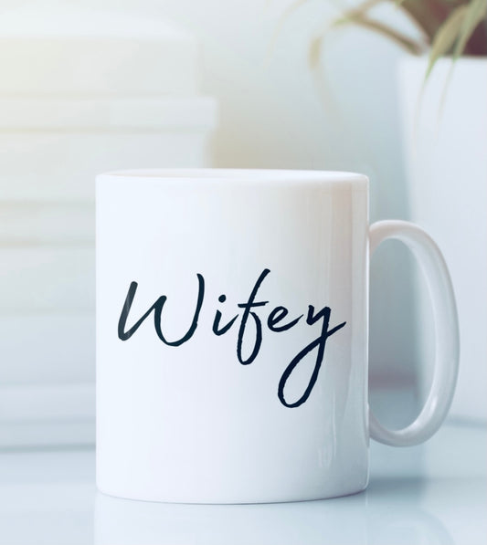 "Wifey" White Glossy Mug