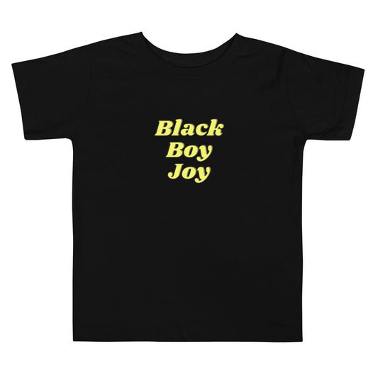 BLACK BOY JOY Toddler Black Short Sleeve Tee