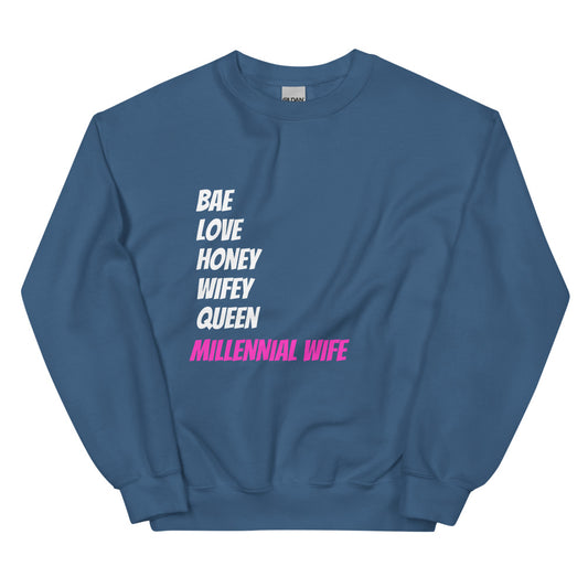 "Bae Love Honey" Indigo Blue Sweatshirt