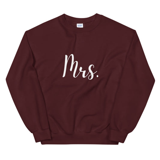 "Mrs." Maroon Sweatshirt