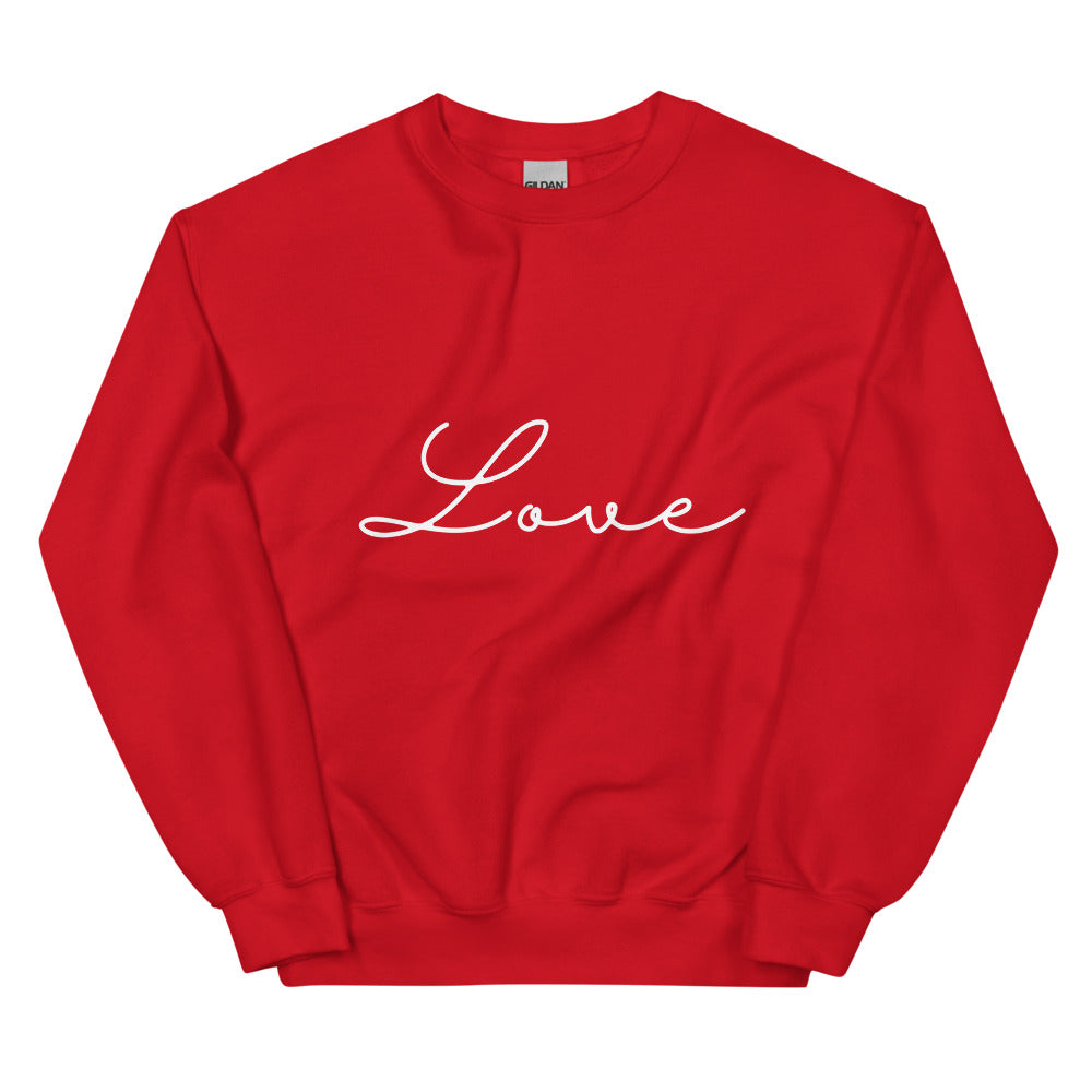 LOVE Red Unisex Sweatshirt