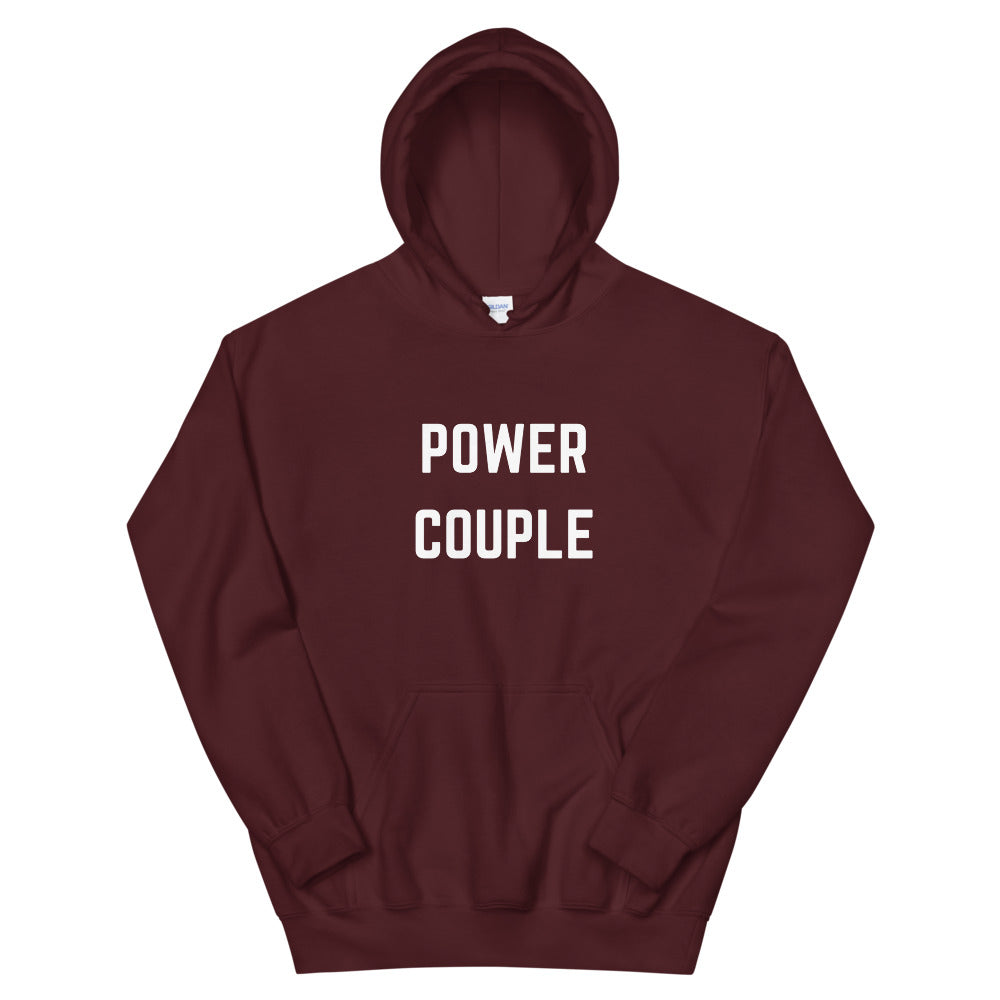 "Power Couple" Maroon Unisex Hoodie