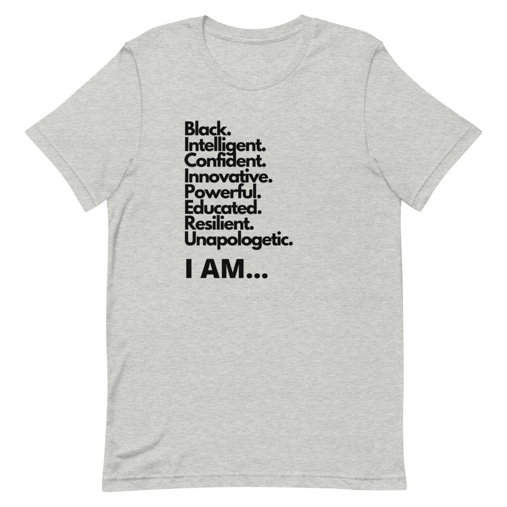 I AM Short-Sleeve Unisex Heather Gray Tee