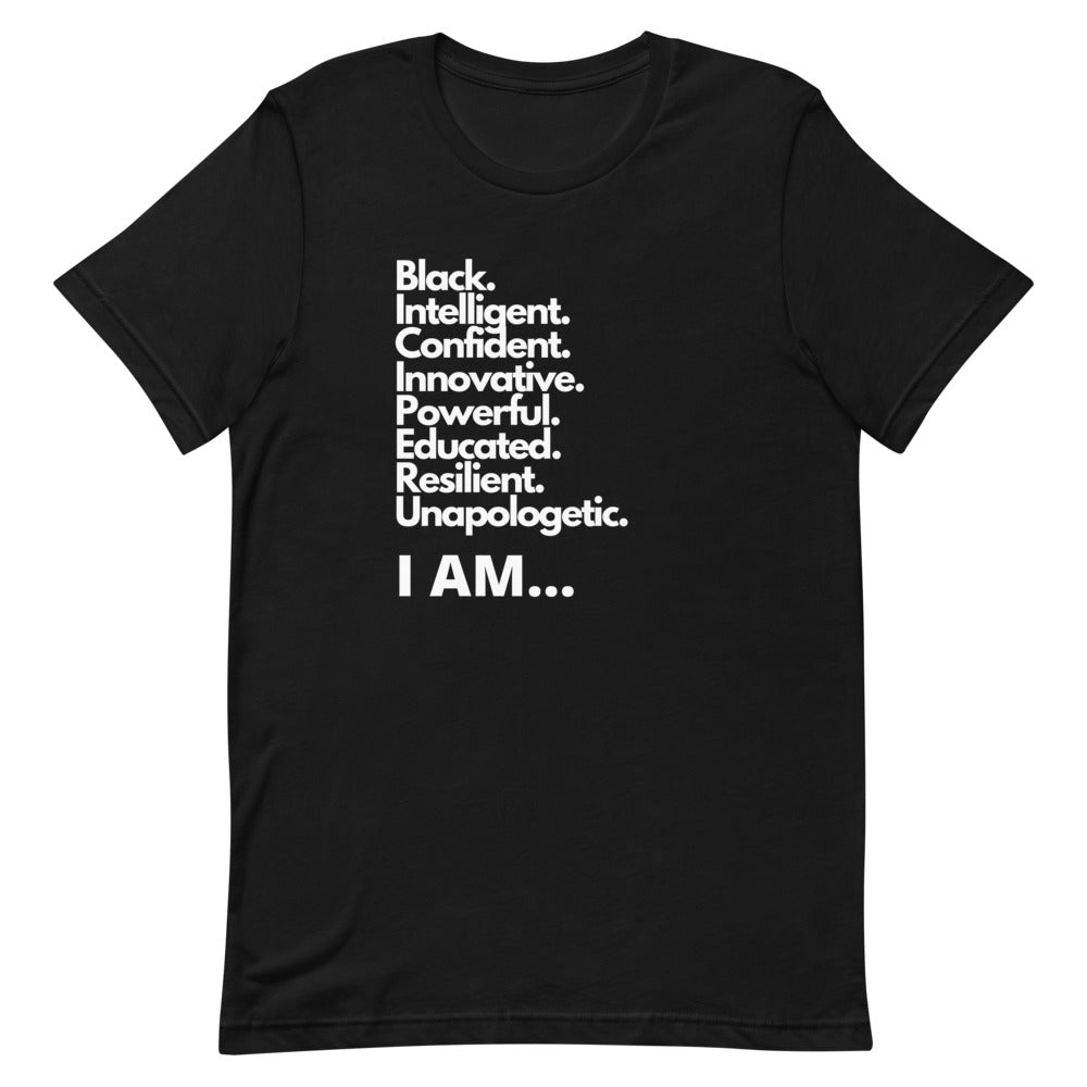 I AM Short-Sleeve Unisex Black Tee