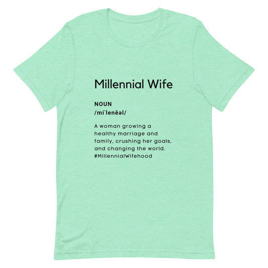 Heather Mint "Millennial Wife Defined" Tee