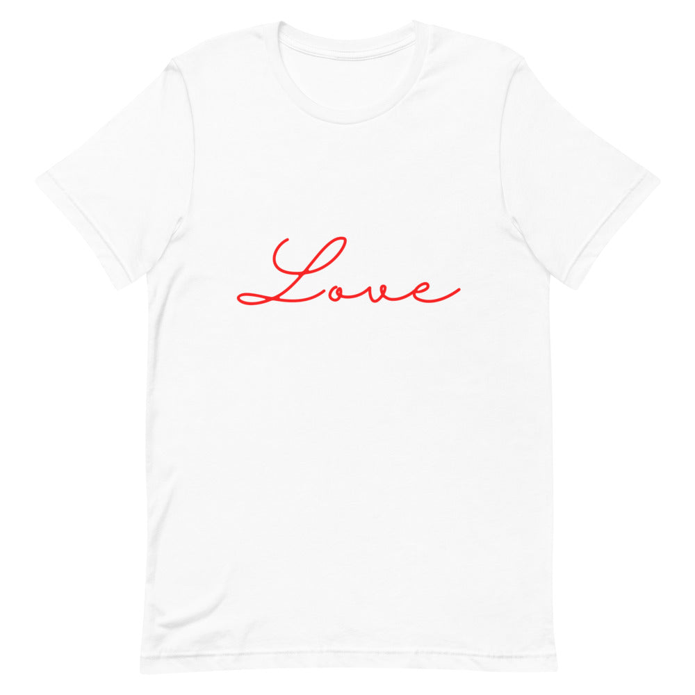 LOVE Short-Sleeve White Unisex Tee