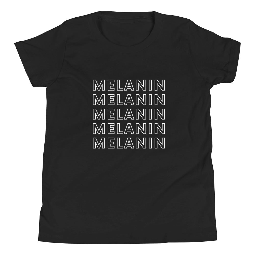 MELANIN Youth Short Sleeve Black Tee